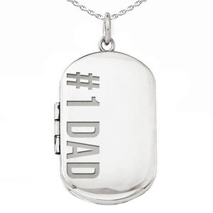 1 Dad Dog Tag Photo Locket