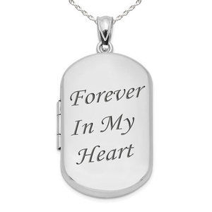 Forever In My Heart Dog Tag Photo Locket