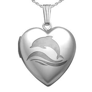 Dolphin Heart Photo Locket