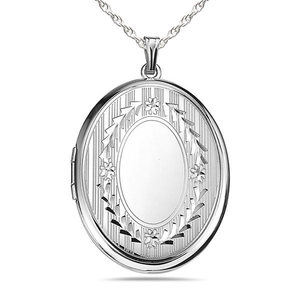 Large Oval Photo Locket