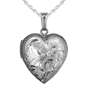 Floral Heart Photo Locket