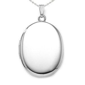Large Oval Photo Locket