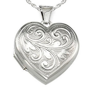 Floral Heart Photo Locket