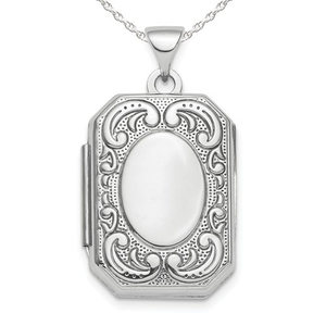 Fancy Scroll Rectangle Photo Locket