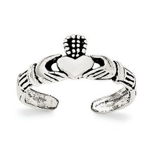 Sterling Silver Claddagh Toe Ring