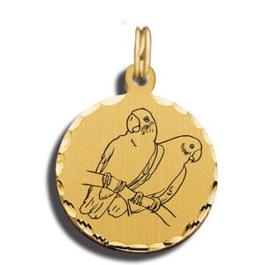 Parrot Charm Black   White