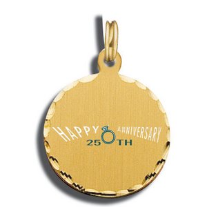 Happy 25th Anniversary Charm