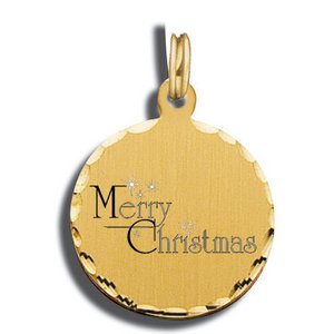 Merry Christmas Charm Black   White