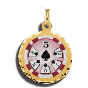  5 Poker Chip Charm