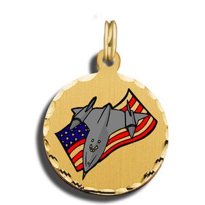 Plane and Flag Charm