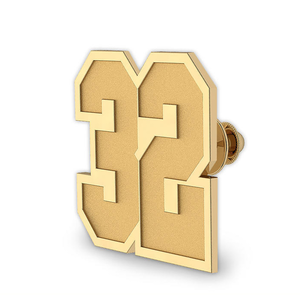 Custom Number Tie tack