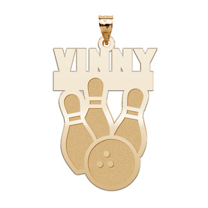 Custom Bowling Pendant w  Name