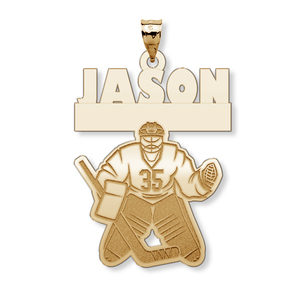 Custom Hockey Pendant w  Name
