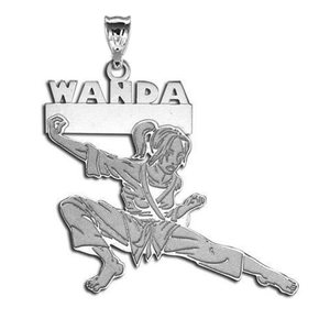 Custom Martial Arts Female Charm or Pendant