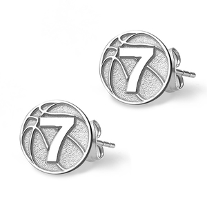 Personalized Basketball Earrings with Any Number