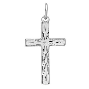 Sterling Silver Diamond Cut Cross