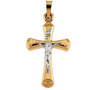 14K Yellow Gold Cross Pendant