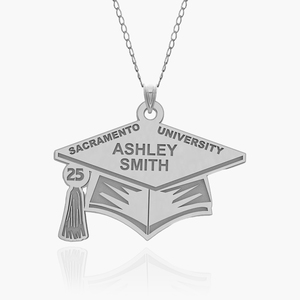 25  Custom Graduation Pendant  w  School and Name 