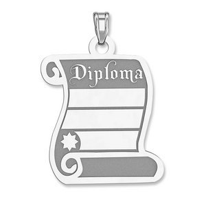 Graduation Engraveable Diploma Pendant