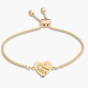 Graduation  Class of 2025  Adjustable Heart Bracelet
