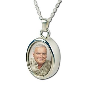 Oval  Photo Cremation Pendant