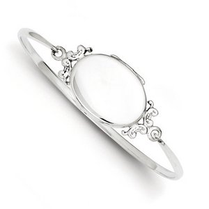 Oval Locket Bangle Bracelet
