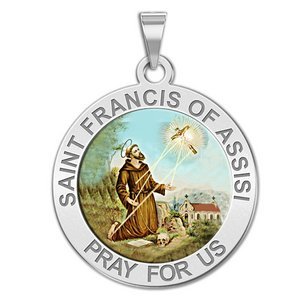 Saint Francis of Assisi Round Religious Medal