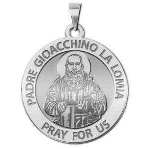 Padre Gioacchino La Lomia Round Religious Medal   EXCLUSIVE 