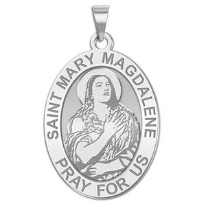 Saint Mary Magdalene Religious Oval Medal  EXCLUSIVE 