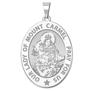 Our Lady of Mount Carmel Religious Medal  OVAL  EXCLUSIVE 