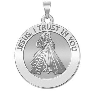 Divine Mercy Round Religious Medal  EXCLUSIVE 