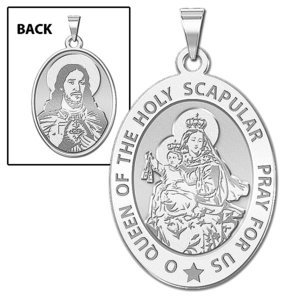 Scapular Religious Medal  OVAL  EXCLUSIVE 