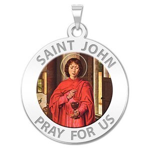 Saint John the Evangelist Religious Medal COLOR  EXCLUSIVE 