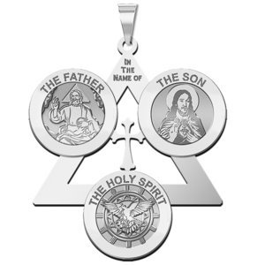 Holy Trinity   Sign of The Cross Religious Pendant   EXCLUSIVE 