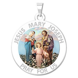 Jesus Mary Joseph Religious Medal  Color EXCLUSIVE 