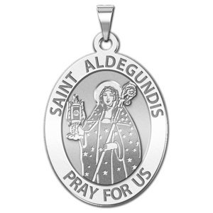 Saint Aldegundis Religious Medal  EXCLUSIVE 