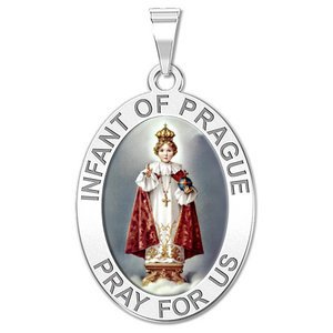 Infant of Prague Religious Medal   Color EXCLUSIVE 