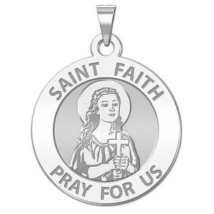 Saint Faith Religious Round Medal  EXCLUSIVE 
