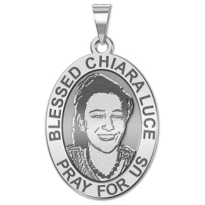 Blessed Chiara Luce OVAL Religious Medal   EXCLUSIVE 