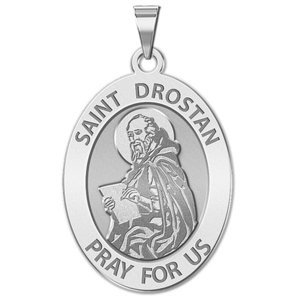 Saint Drostan Oval Religious Medal  EXCLUSIVE 