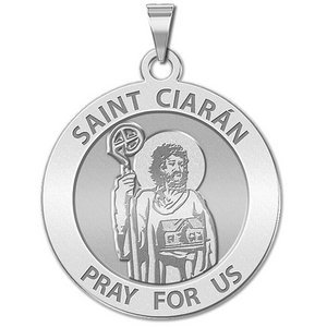 Saint Ciaran Round Religious Medal    EXCLUSIVE 