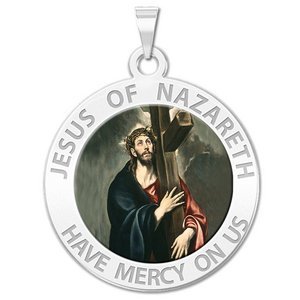 Jesus of Nazareth Religious Medal  Color EXCLUSIVE 