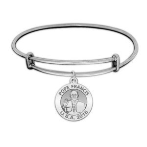 Pope Francis Expandable Embossed Bracelet W  USA 2015