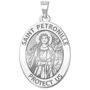 Saint Petronille Oval Religious Medal  EXCLUSIVE 
