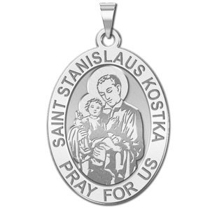 Saint Stanislaus Kostka   Oval Religious Medal  EXCLUSIVE 
