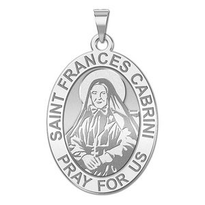 Saint Frances Cabrini Oval Religious Medal   EXCLUSIVE 