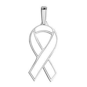 Awareness Ribbon White Color Charm