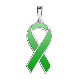 Awareness Ribbon Green Color Charm