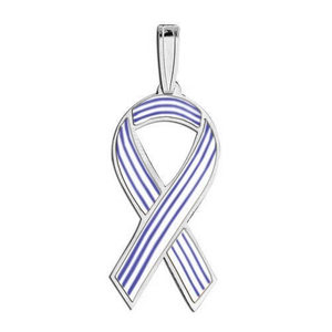 Awareness Ribbon Pinstripe Color Charm