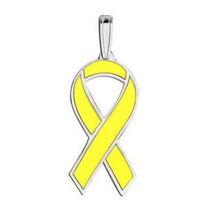 Awareness Ribbon Yellow Color Charm